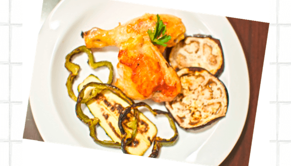 Pollo Con Vegetales A La Parrilla