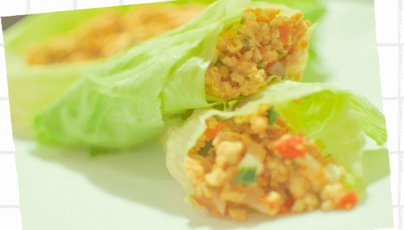 Tacos De Lechuga Con Pollo